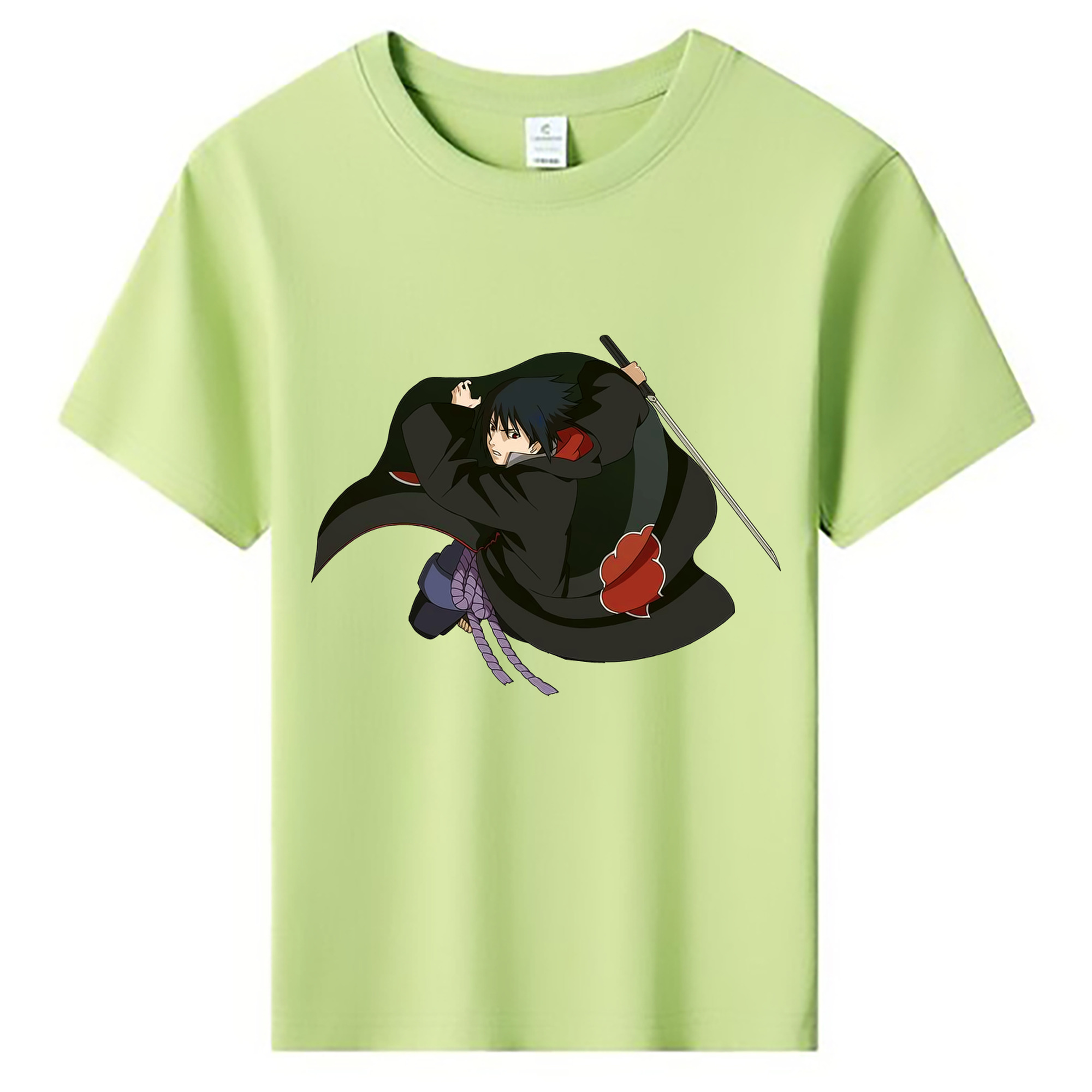 （画像用） NARUTO -ナルト- うちは サスケ Uchiha Sasuke 綿100％キッズTシャツ（フロントプリント）